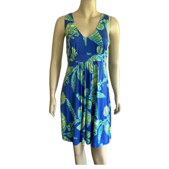 Lilly Pulitzer Dresses & Skirts - Lilly Pulitzer VINTAGE Patty small dress in Starry blue green nautical knee slee
